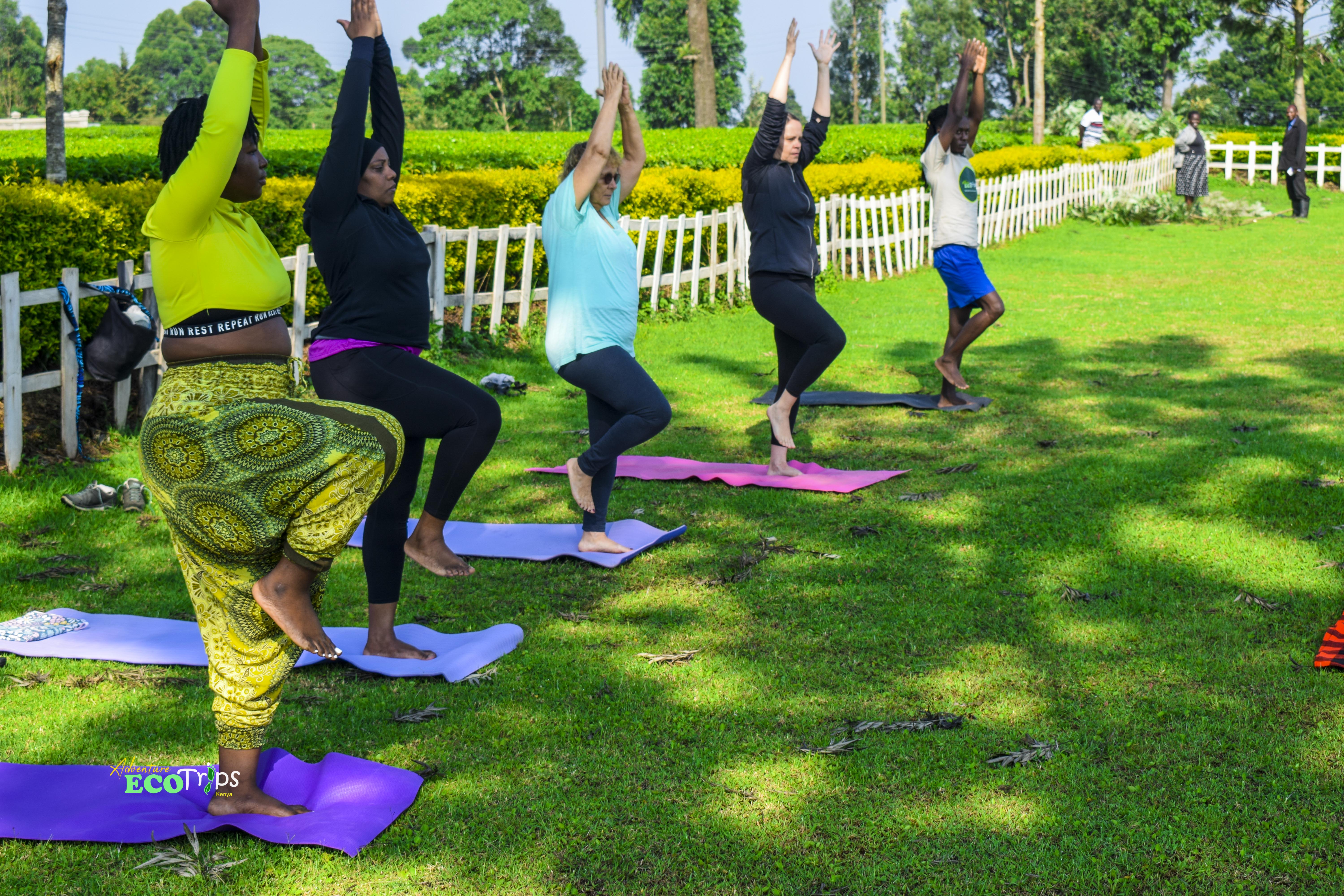 Outdoor yoga adventure Western Kenya